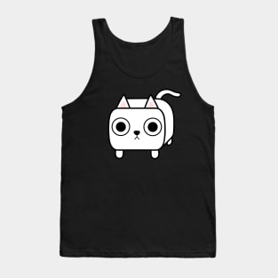 White Kitty Cat Loaf Tank Top